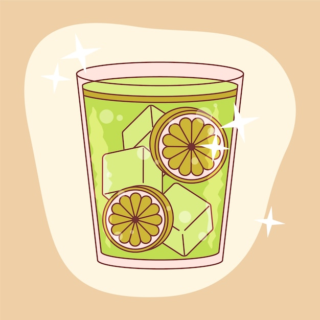 Free Vector hand drawn fresh cachaça illustration