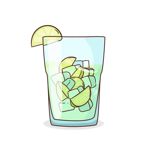 Hand drawn fresh cachaça illustration