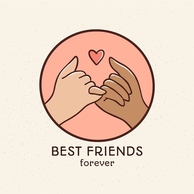 Hand drawn friends logo design