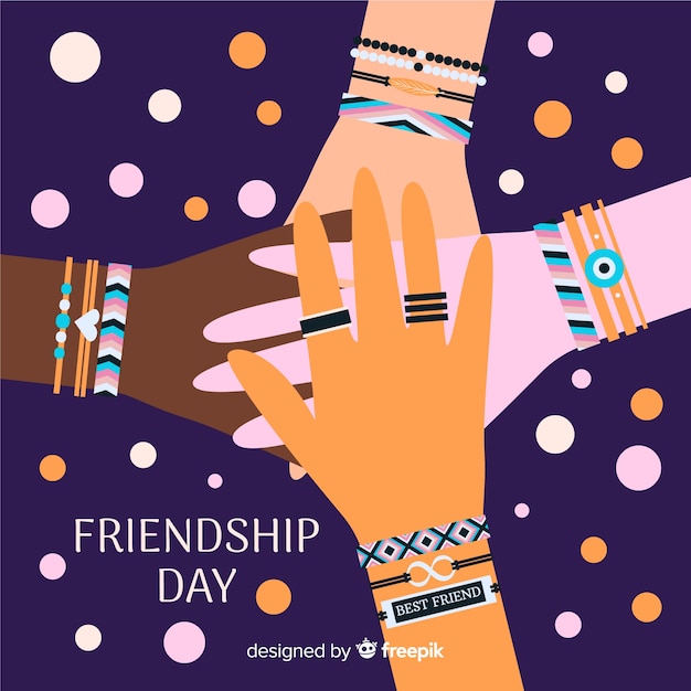 Hand drawn friendship day background