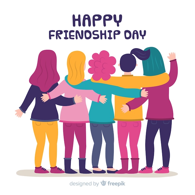 Hand drawn friendship day background