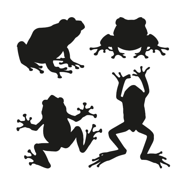 Free vector hand drawn frog silhouette