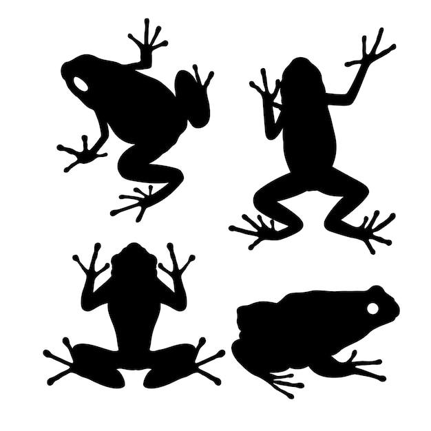 Free vector hand drawn frog silhouette