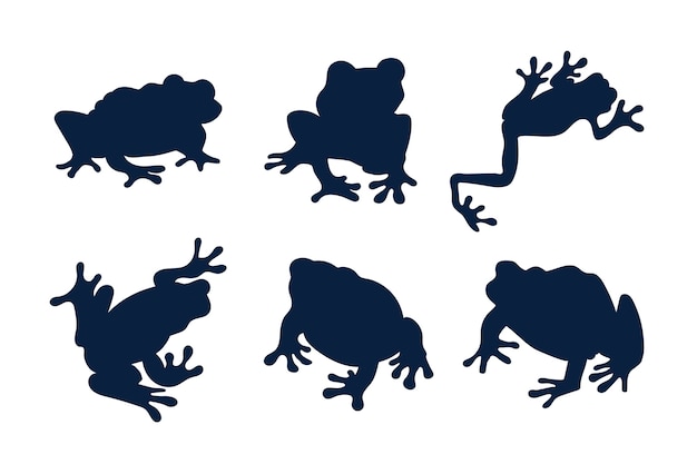 Hand drawn frog silhouette