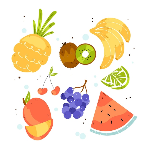 Free Vector hand drawn fruit collection