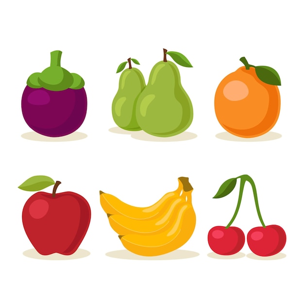 Hand drawn fruit collection