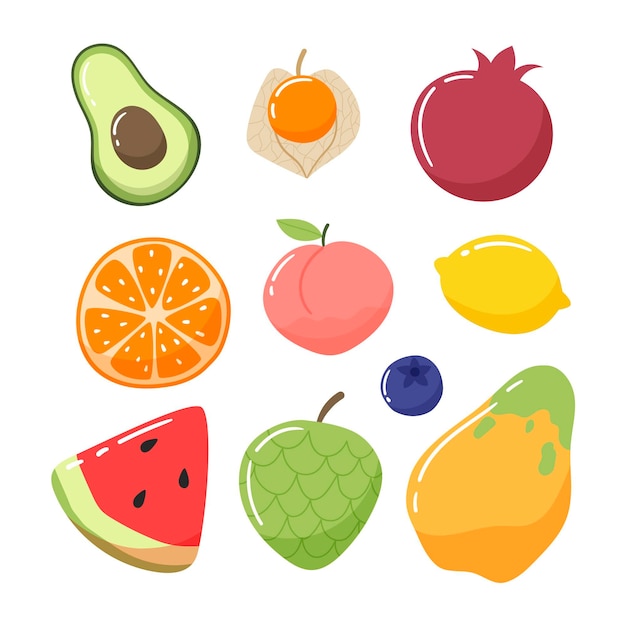 Free Vector hand drawn fruit collection