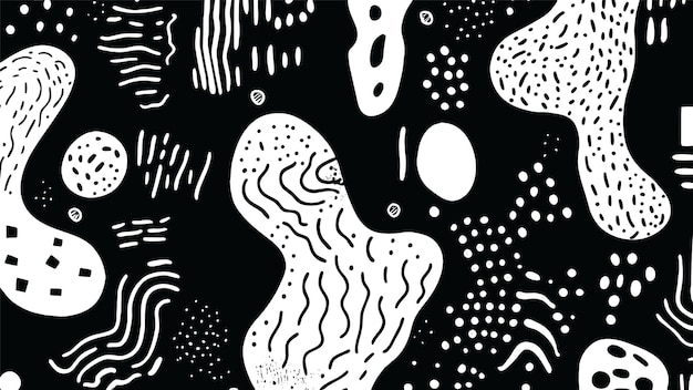 hand drawn funky patterns