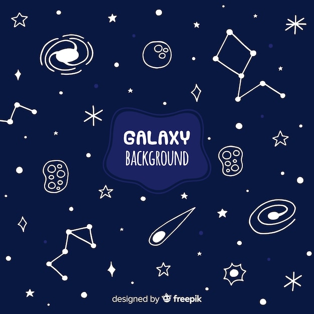 Hand drawn galaxy background