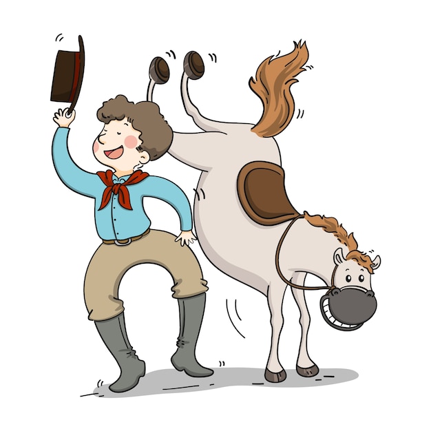 Free Vector hand drawn gaucho dancing illustration