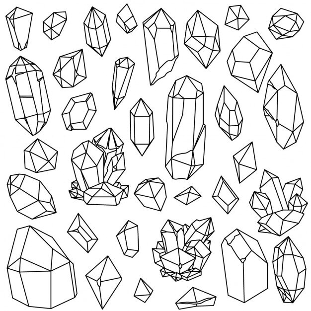 Hand drawn gemstone