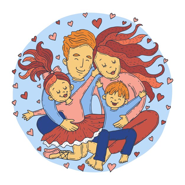 Hand drawn global day of parents illustration