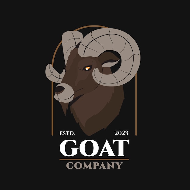 Free Vector hand drawn goat logo template