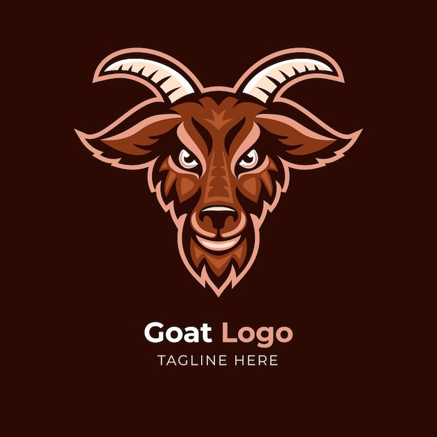 Hand drawn goat logo template