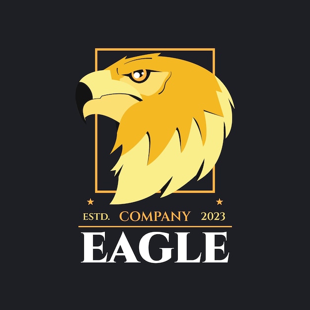 Free Vector hand drawn golden eagle logo template