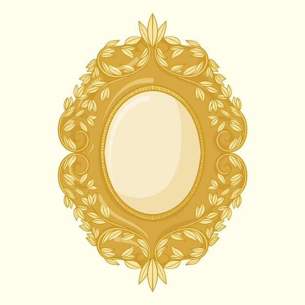 Hand drawn golden frame