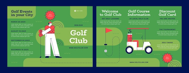 Hand drawn golf club brochure