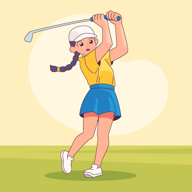 Free Vector hand drawn golf illustration