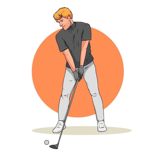 Free Vector hand drawn golf illustration