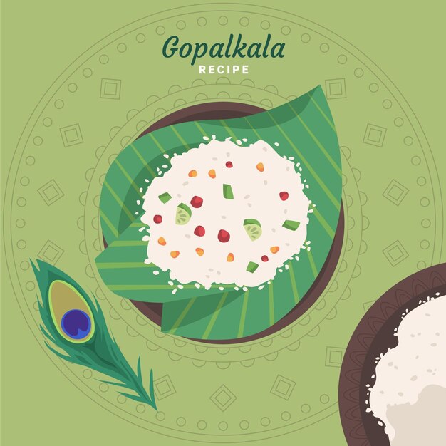 Hand drawn gopalkala illustration