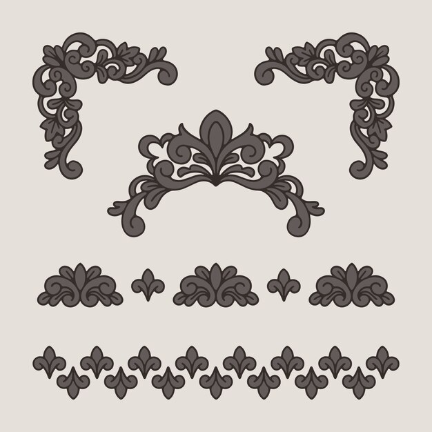 Hand drawn gothic frame design