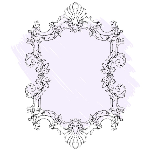 Free Vector hand drawn gothic frame design