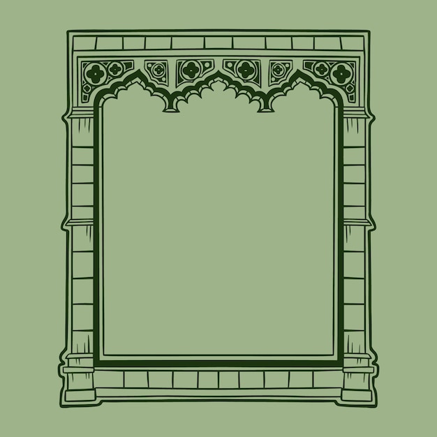 Free Vector hand drawn gothic frame design