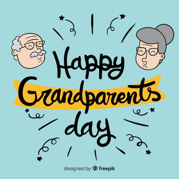 Free Vector hand drawn grandparent's day composition