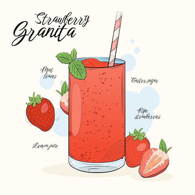 Hand drawn granita illustration