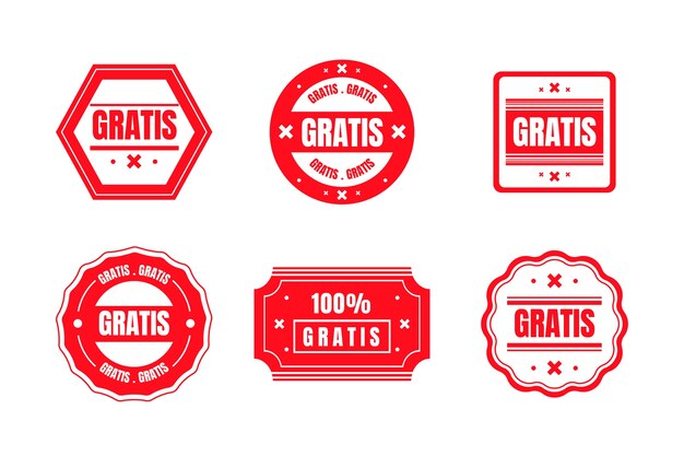 Hand drawn gratis stamp collection