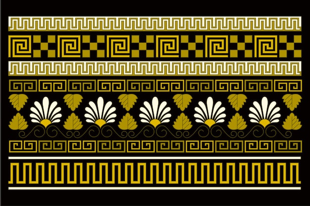 Hand drawn greek border design