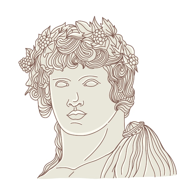 Hand drawn greek mythology illustration