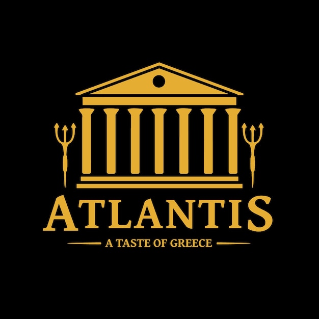 Free Vector hand drawn greek tavern logo