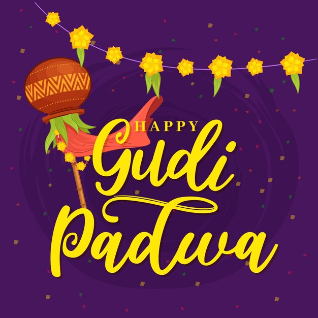 Free Vector hand-drawn gudi padwa day