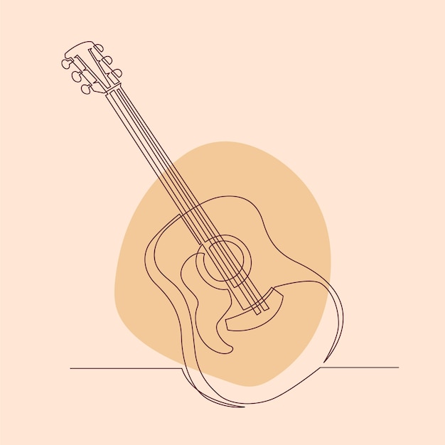 Free Vector hand drawn guitar illustration