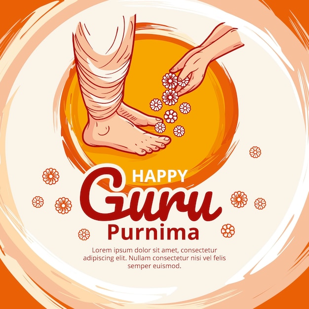 Free vector hand drawn guru purnima illustration