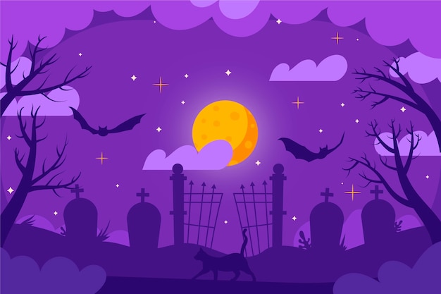 Hand drawn halloween background