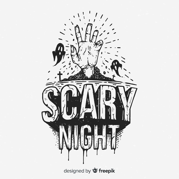 Free Vector hand drawn halloween background