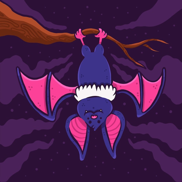 Free Vector hand drawn halloween bat