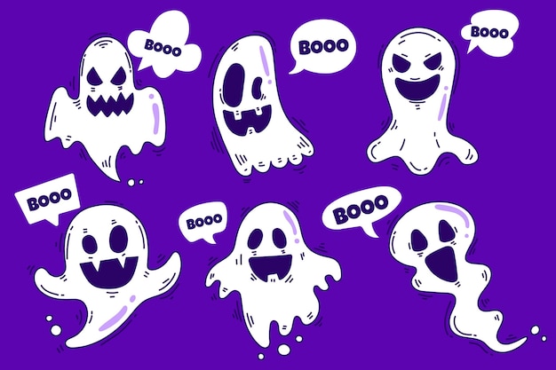 Free Vector hand drawn halloween ghost illustration