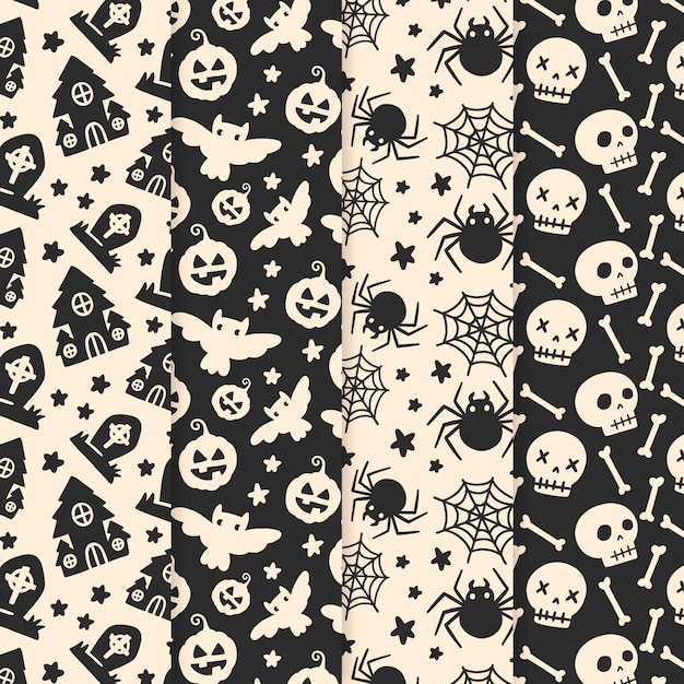 Hand drawn halloween pattern