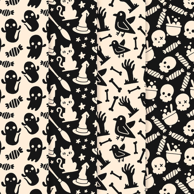 Hand drawn halloween pattern