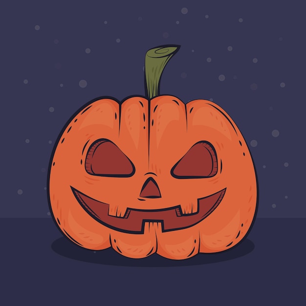 Free Vector hand drawn halloween pumpkin illustration