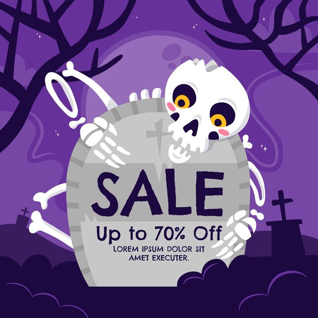 Hand drawn halloween sale illustration