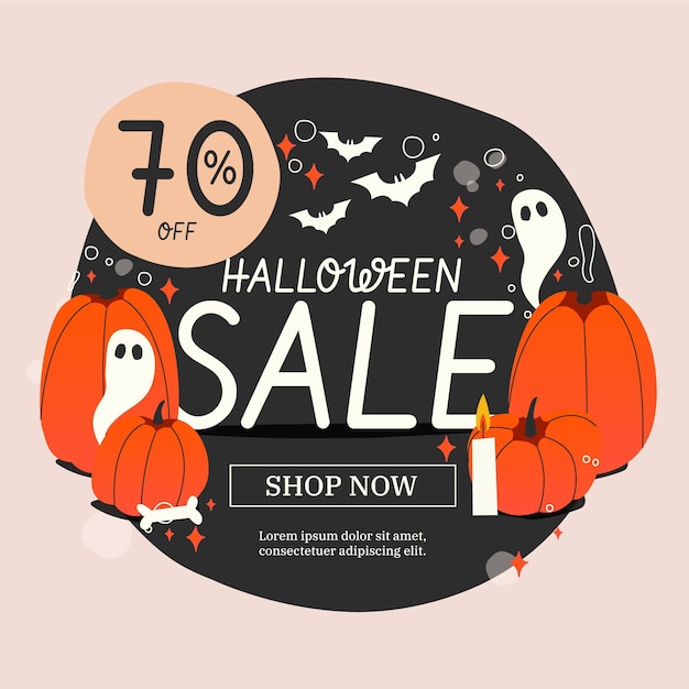 Hand drawn halloween sale illustration