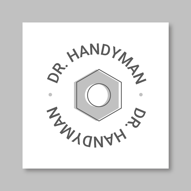 Hand drawn handyman logo