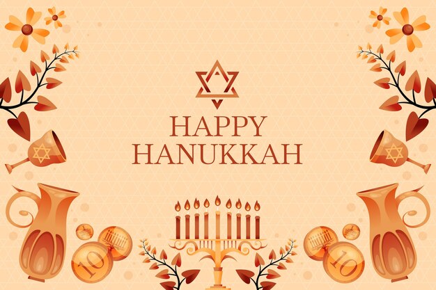 Hand drawn hanukkah background