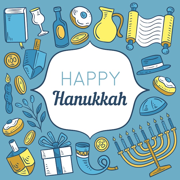 Free Vector hand drawn hanukkah concept