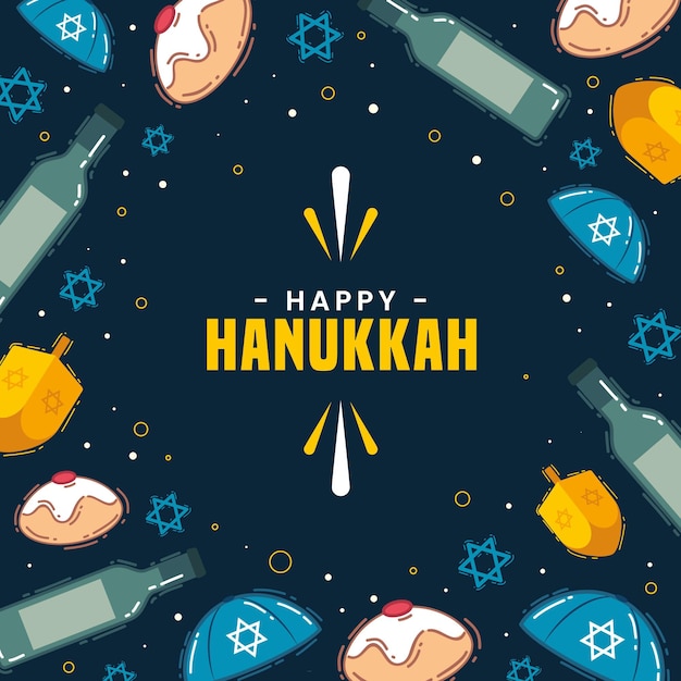 Free Vector hand drawn hanukkah concept