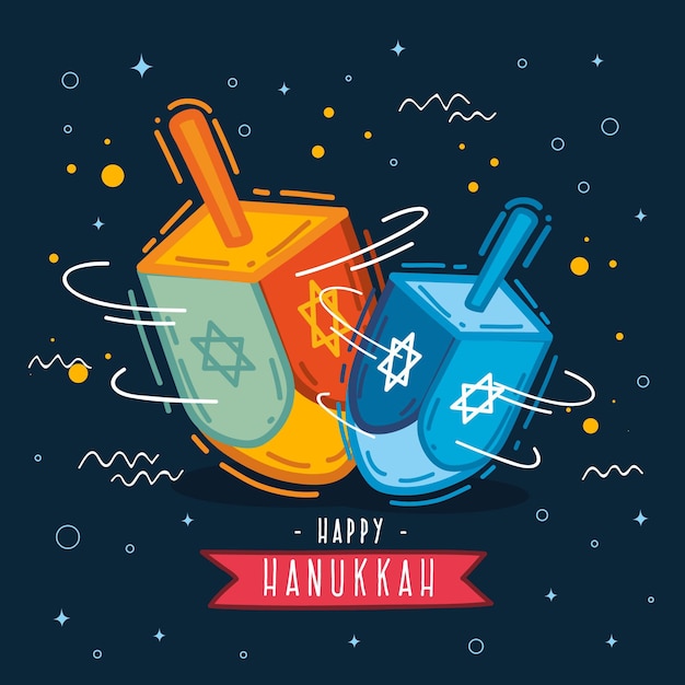 Free Vector hand drawn hanukkah concept